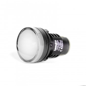 AD22-30DS--23W 30mm Yuvarlak Gövdeli Plastik Sinyal Lambası Beyaz LED Işıklı 24V AC/DC AD22-30DS--23W 30mm Yuvarlak Gövdeli Plastik Sinyal Lambası Beyaz LED Işıklı 24V AC/DC