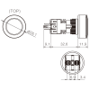 22M16-371-WD 16-22mm Yuvarlak Gövde Beyaz Işıklı Kalıcı Buton 24V