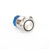 EGT16-271-BD 16mm Düz Yaylı Mavi Işıklı Metal Buton