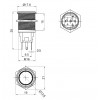 EGT16-371-WD 16mm Düz Kalıcı (Anahtarlı) Beyaz Işıklı Metal Buton