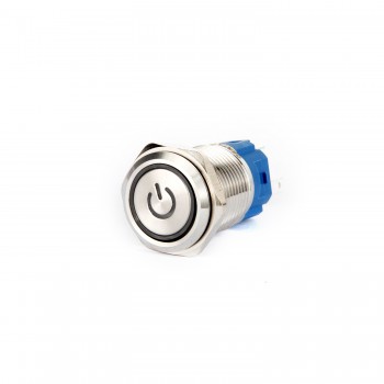 EGT16-371-P-BD 16mm Düz Kalıcı (Anahtarlı) Mavi Power Işıklı Metal Buton EGT16-371-P-BD 16mm Düz Kalıcı (Anahtarlı) Mavi Power Işıklı Metal Buton