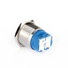 EGT22-371-BD 22mm Düz Kalıcı (Anahtarlı) Mavi Işıklı Metal Buton