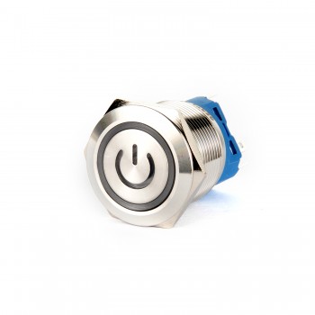 EGT22-371-P-BD 22mm Düz Kalıcı (Anahtarlı) Mavi Power Işıklı Metal Buton EGT22-371-P-BD 22mm Düz Kalıcı (Anahtarlı) Mavi Power Işıklı Metal Buton