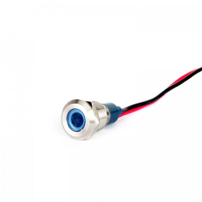 G10-130-15-BA2 10mm Metal Sinyal Lambası 15cm Kablolu 220V Mavi G10-130-15-BA2 10mm Metal Sinyal Lambası 15cm Kablolu 220V Mavi
