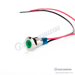 G10-130-15-GA2 10mm Metal Sinyal Lambası 15cm Kablolu 220V Yeşil G10-130-15-GA2 10mm Metal Sinyal Lambası 15cm Kablolu 220V Yeşil