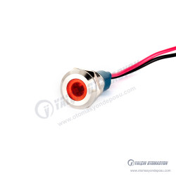G10-130-15-RA2 10mm Metal Sinyal Lambası 15cm Kablolu 220V Kırmızı G10-130-15-RA2 10mm Metal Sinyal Lambası 15cm Kablolu 220V Kırmızı