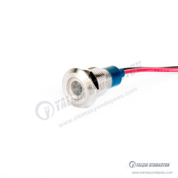 G10-130-15-WA2 10mm Metal Sinyal Lambası 15cm Kablolu 220V Beyaz G10-130-15-WA2 10mm Metal Sinyal Lambası 15cm Kablolu 220V Beyaz
