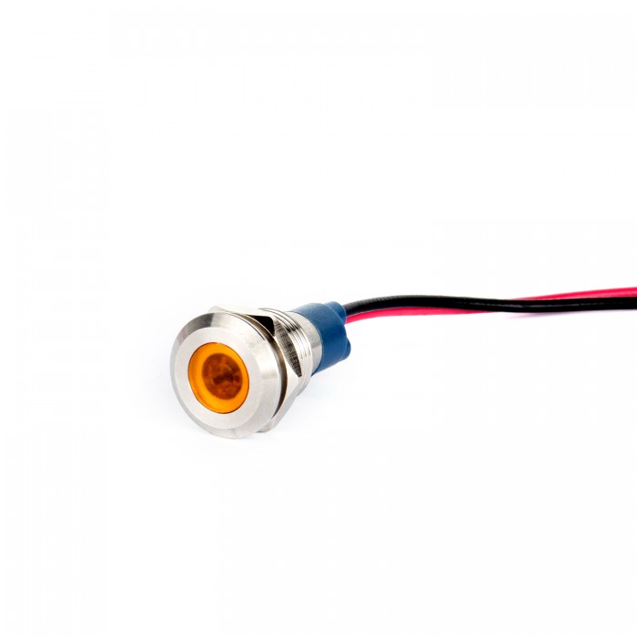 G10-130-15-YA2 10mm Metal Sinyal Lambası 15cm Kablolu 220V Sarı G10-130-15-YA2 10mm Metal Sinyal Lambası 15cm Kablolu 220V Sarı