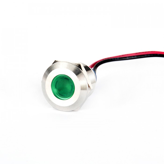 G14-130-15-GA2 14mm Metal Sinyal Lambası 15cm Kablolu 220V Yeşil G14-130-15-GA2 14mm Metal Sinyal Lambası 15cm Kablolu 220V Yeşil