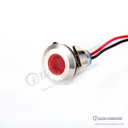 G14-130-15-RD 14mm Metal Sinyal Lambası 15cm Kablolu 6-24V Kırmızı G14-130-15-RD 14mm Metal Sinyal Lambası 15cm Kablolu 6-24V Kırmızı
