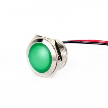 16mm Metal Gövde Led Sinyal Lambası 15cm Kablolu IP67 12-24VDC