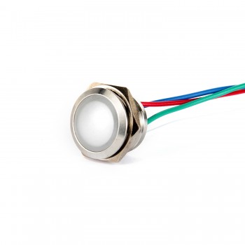 G16-170LT-RGBD (+) 16mm Metal Sinyal Lambası 15cm Kablolu 6-24V 3 Renk Anot G16-170LT-RGBD (+) 16mm Metal Sinyal Lambası 15cm Kablolu 6-24V 3 Renk Anot