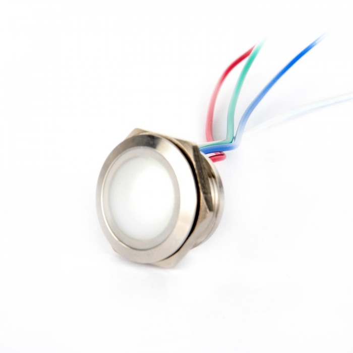 G19-170LT-RGBD (+) 19mm Metal Sinyal Lambası 15cm Kablolu 6-24V 3 Renk Anot G19-170LT-RGBD (+) 19mm Metal Sinyal Lambası 15cm Kablolu 6-24V 3 Renk Anot