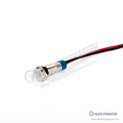 G6-130-15-WD 6mm Metal Sinyal Lambası 15cm Kablolu 6-24V Beyaz G6-130-15-WD 6mm Metal Sinyal Lambası 15cm Kablolu 6-24V Beyaz
