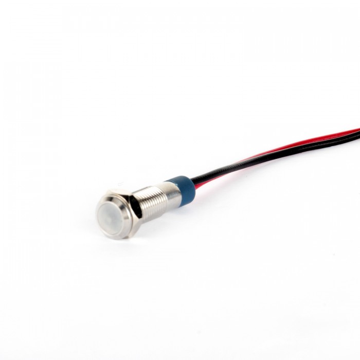 G6-130-15-WD 6mm Metal Sinyal Lambası 15cm Kablolu 6-24V Beyaz G6-130-15-WD 6mm Metal Sinyal Lambası 15cm Kablolu 6-24V Beyaz