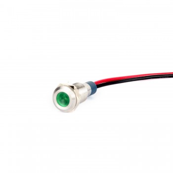 G8-130-15-GA2 8mm Metal Sinyal Lambası 15cm Kablolu 220V Yeşil
