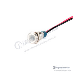 G8-130-15-WA2 8mm Metal Sinyal Lambası 15cm Kablolu 220V Beyaz G8-130-15-WA2 8mm Metal Sinyal Lambası 15cm Kablolu 220V Beyaz