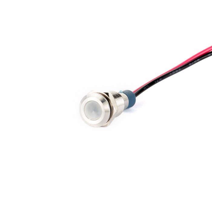 G8-130-15-WA2 8mm Metal Sinyal Lambası 15cm Kablolu 220V Beyaz G8-130-15-WA2 8mm Metal Sinyal Lambası 15cm Kablolu 220V Beyaz