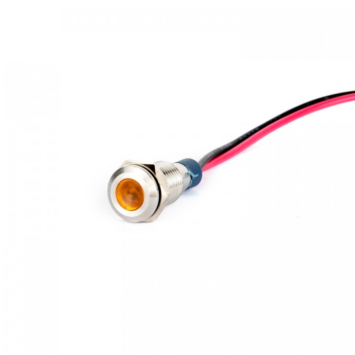 G8-130-15-YA2 8mm Metal Sinyal Lambası 15cm Kablolu 220V Sarı G8-130-15-YA2 8mm Metal Sinyal Lambası 15cm Kablolu 220V Sarı