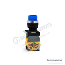 GR22-4711-2-B2 Mavi 220VAC Işıklı Kalıcı 0-1 Mandal Buton 1NO-1NC Kontaklı (LA38 Serisi) GR22-4711-2-B2 Mavi 220VAC Işıklı Kalıcı 0-1 Mandal Buton 1NO-1NC Kontaklı (LA38 Serisi)