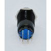 J19-372-AK-YD 19mm Metal Siyah Gövde Sarı LED Işıklı Kalıcı Buton 