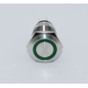 J19-272-GD 19mm Metal Yeşil LED Işıklı Yaylı Buton 