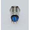 J19-272-GD 19mm Metal Yeşil LED Işıklı Yaylı Buton 