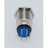 J19-372-BD 19mm Metal Mavi LED Işıklı Kalıcı Buton