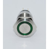J19-372-GD 19mm Metal Yeşil LED Işıklı Kalıcı Buton 