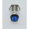 J19-372-GD 19mm Metal Yeşil LED Işıklı Kalıcı Buton 