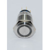 J19-372-WD 19mm Metal Beyaz LED Işıklı Kalıcı Buton 