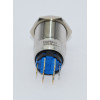 J19-372-WD 19mm Metal Beyaz LED Işıklı Kalıcı Buton 