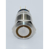 J19-372-YD 19mm Metal Sarı LED Işıklı Kalıcı Buton 