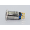 J19-372-YD 19mm Metal Sarı LED Işıklı Kalıcı Buton 