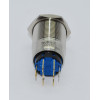 J19-372-YD 19mm Metal Sarı LED Işıklı Kalıcı Buton 