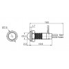 J6-170QL-GRD 6mm Metal Sinyal Lambası 15cm Kablolu 6-24V DC Çift Renk Yeşil-Kırmızı