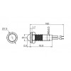 J8-130QL-RA2 8mm Metal Sinyal Lambası 15cm Kablolu 220V AC Kırmızı