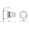 K16-G-170-RA2 16mm Yuvarlak Gövde Sinyal Lambası Kırmızı Işıklı 220V