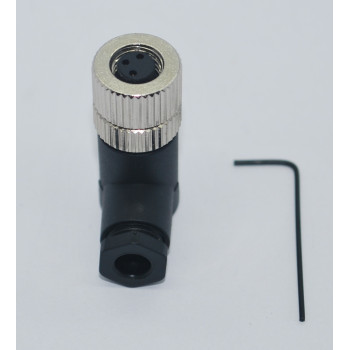 SL08-F03D  M8 3 Pin 90° Dişi Konnektör
