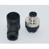 SL12-M04D  M12 90° 4 Pinli Erkek Konnektör