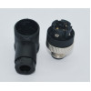 SL12-M04D  M12 90° 4 Pinli Erkek Konnektör