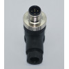 SL12-M05D  M12 90° 5 Pinli Erkek Konnektör
