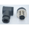 SL12-M05D  M12 90° 5 Pinli Erkek Konnektör
