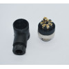 SL12-M08D M12 90° 8 Pinli Erkek Konnektör