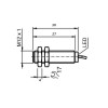 SL12-D04PLA-S  12mm Düz Kafa 4mm Algılama PNP NO (KISA GÖVDE)