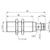SL18-D08NLAT 18mm Düz Kafa 8mm Algılama NPN NO (M12 KONNEKTÖRLÜ)