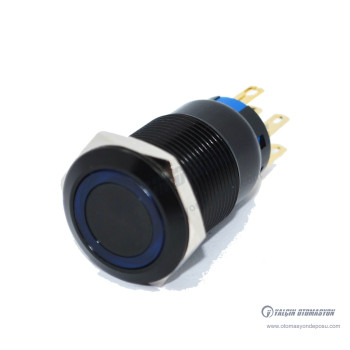 J19-272-AK-BD 19mm Metal Siyah Gövde Mavi LED Işıklı Yaylı Buton J19-272-AK-BD 19mm Metal Siyah Gövde Mavi LED Işıklı Yaylı Buton