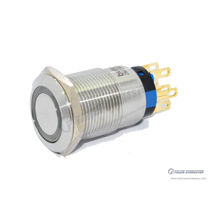 J19-372-WD 19mm Metal Beyaz LED Işıklı Kalıcı Buton – BUTTO J19-372-WD 19mm Metal Beyaz LED Işıklı Kalıcı Buton – BUTTO