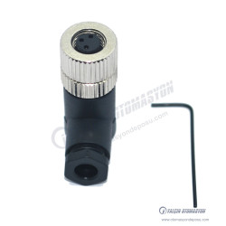 SL08-F03D M8 3 Pin 90° Dişi Konnektör SL08-F03D M8 3 Pin 90° Dişi Konnektör