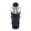 SL12-M05D  M12 90° 5 Pinli Erkek Konnektör